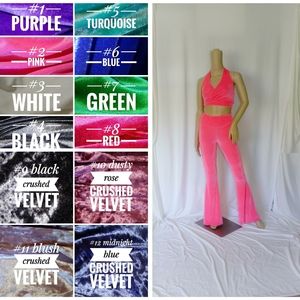 Velvet bell bottoms many colors options